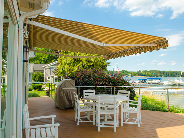 Replace the fabric on your retractable awning.